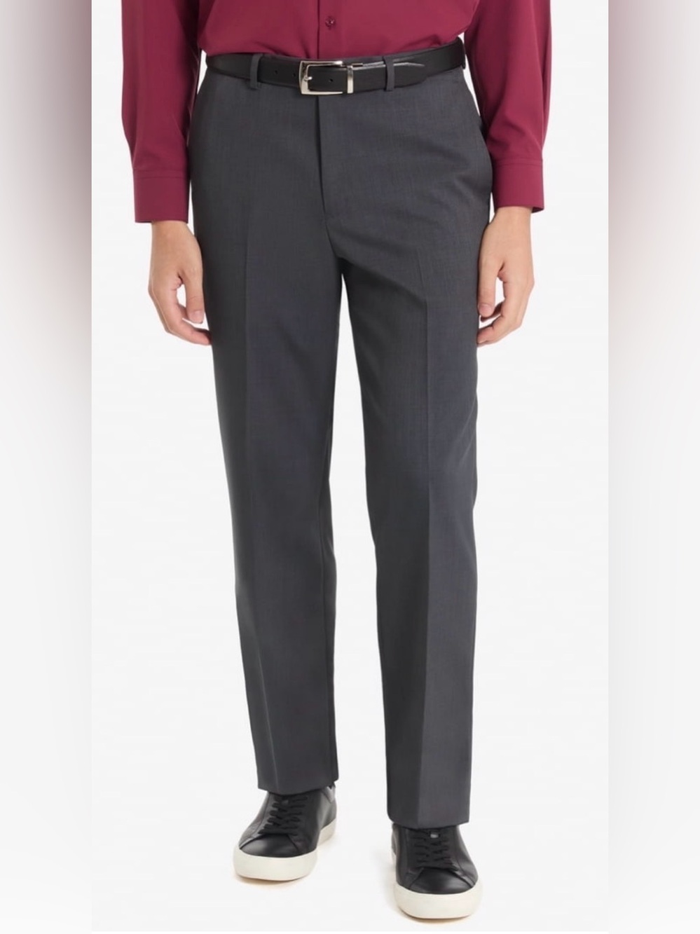 🆕 Men Chaps Flat Front Classic Tailored Pants 42x30